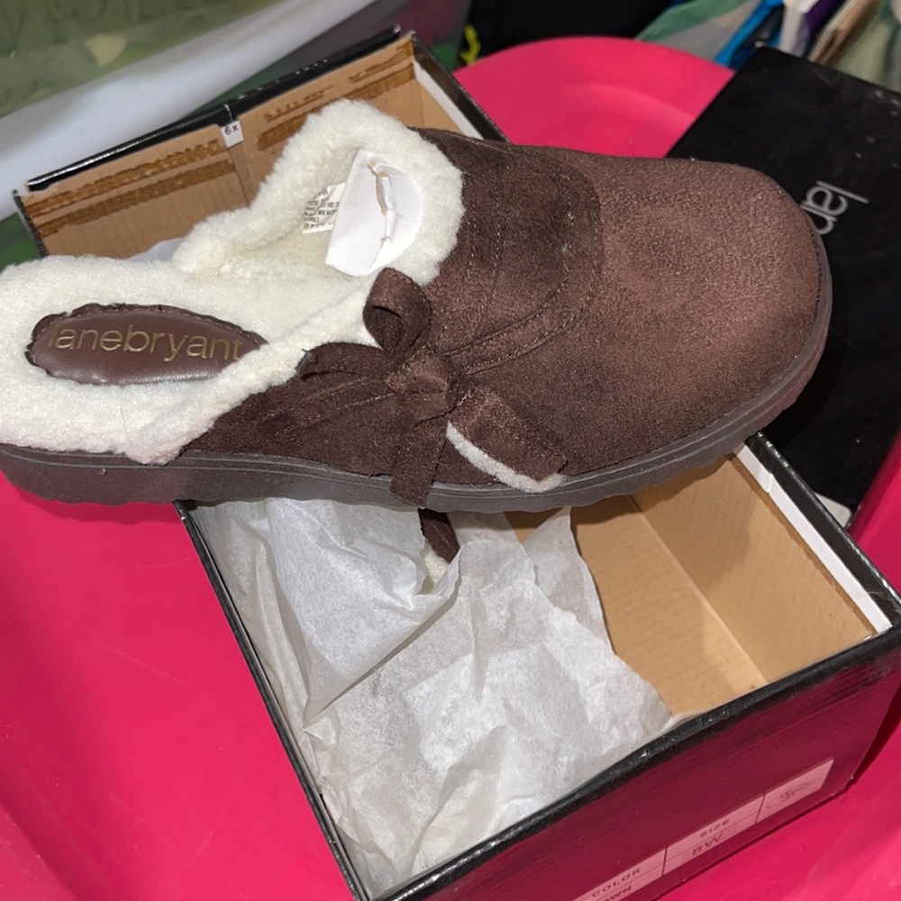 Lane Bryant slip in slippers 8 wide